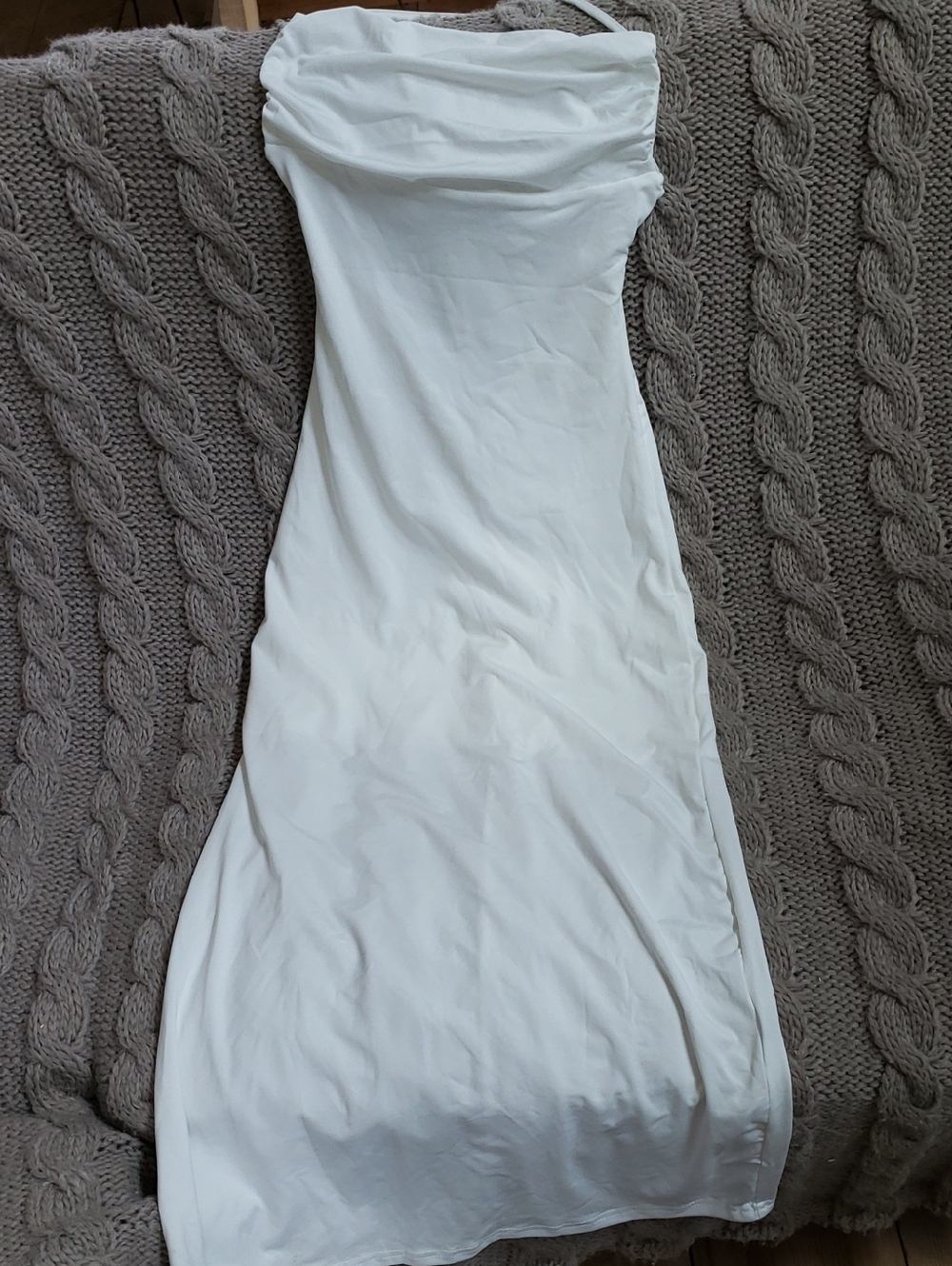 White Strapless Bodycon Dress